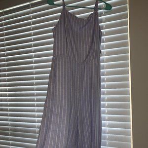 Blue and White striped Jumpsuit